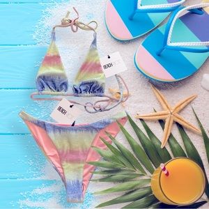 Beach Riot Bikini Kaylin cotton candy color